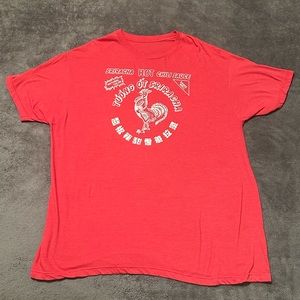 🐓🌶️ Sriracha label hot sauce t-shirt XXL Heather Red